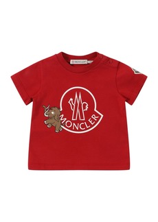 Moncler Logo Cotton Blend Jersey T-shirt