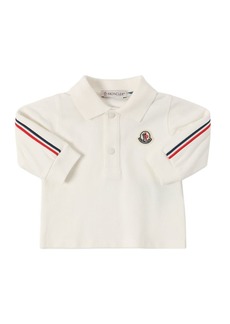 Moncler Logo Cotton Piquet Polo Shirt