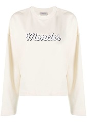 Moncler logo-embroidered cotton sweatshirt