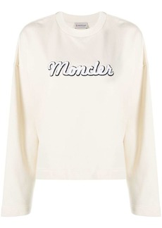Moncler logo-embroidered cotton sweatshirt