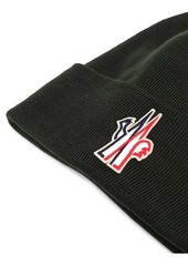 Moncler logo-patch beanie