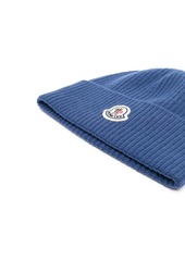 Moncler logo-patch beanie hat