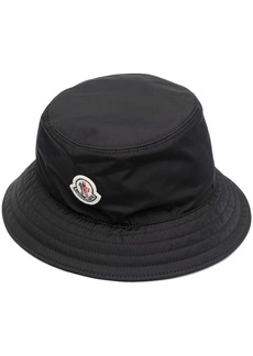 Moncler logo patch bucket hat