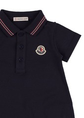 Moncler Logo Patch Cotton Blend Romper