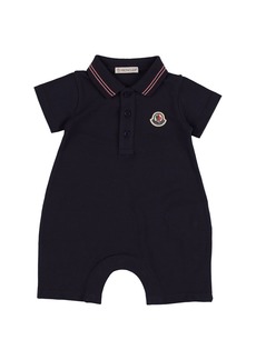 Moncler Logo Patch Cotton Blend Romper