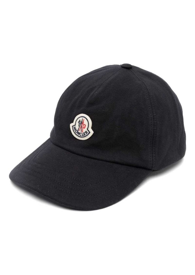 Moncler logo-patch cotton cap