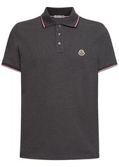 Moncler Logo Patch Cotton Polo Shirt