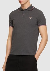 Moncler Logo Patch Cotton Polo Shirt