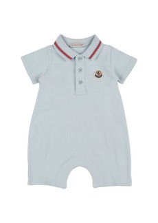 Moncler Logo Patch Cotton Romper