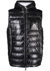 Moncler logo-patch padded down gilet