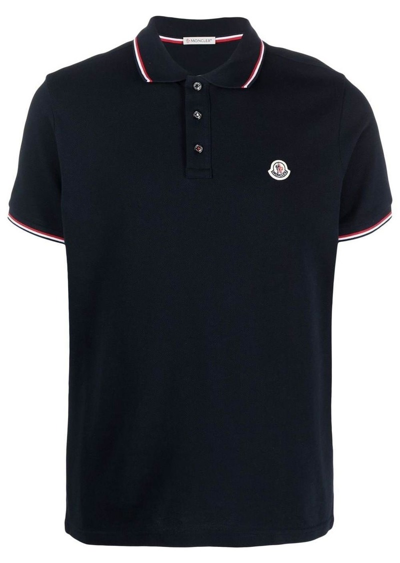 Moncler logo patch polo shirt