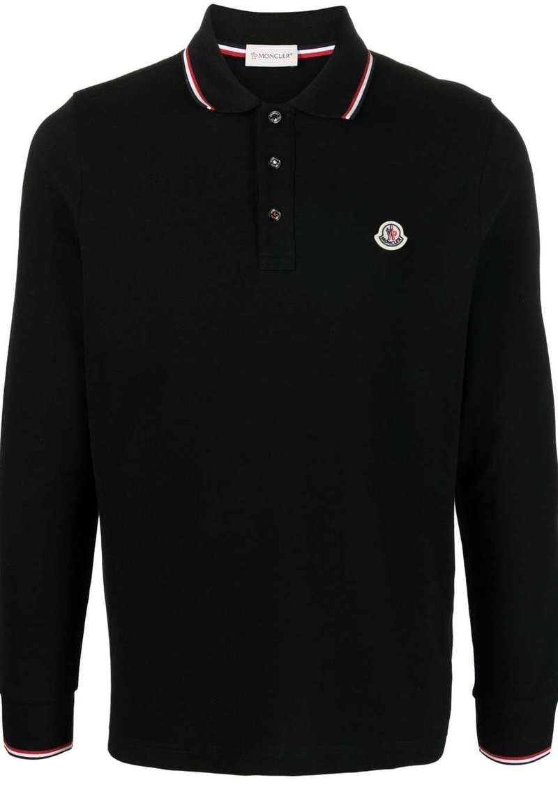 Moncler logo-patch polo shirt