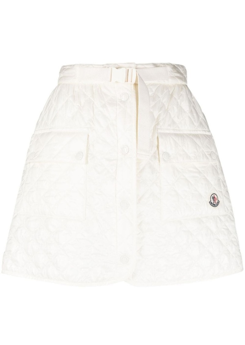 Moncler logo-patch quilted miniskirt