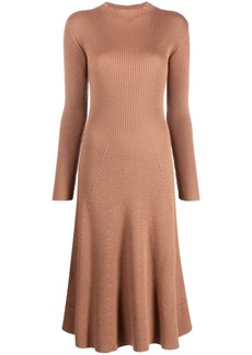 Moncler logo-appliqué wool-blend dress