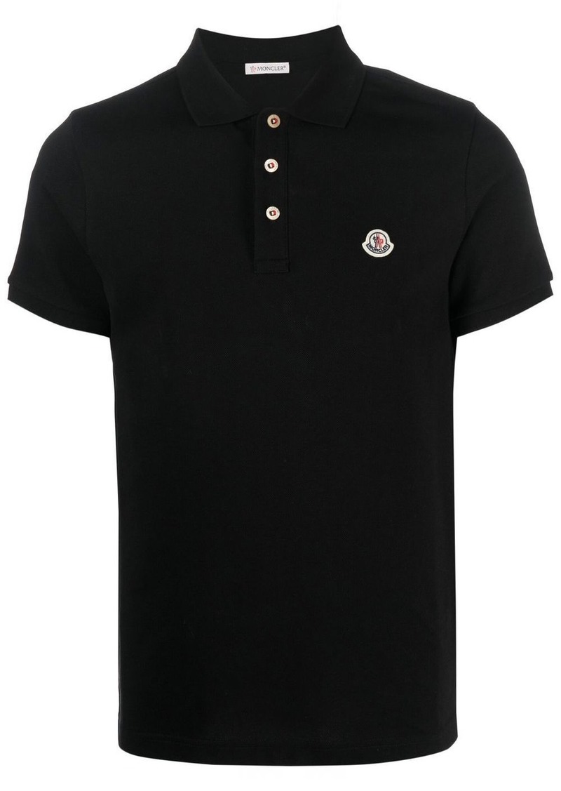 Moncler logo-patch polo shirt