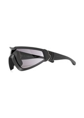 Moncler logo-plaque shield-frame sunglasses