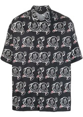 Moncler logo-print cotton bowling shirt