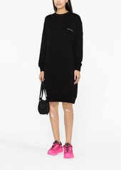 Moncler logo-print cotton sweatshirt dress