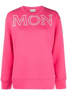 Moncler logo print crew neck sweatshirt