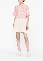 Moncler logo-print cropped shirt