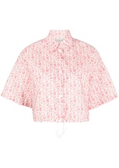 Moncler logo-print cropped shirt