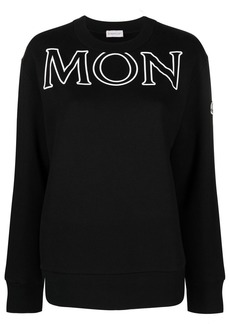 Moncler logo-print long-sleeved sweater