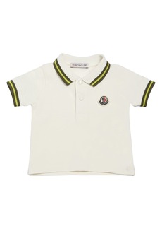 Moncler Logo Stretch Cotton Blend Polo