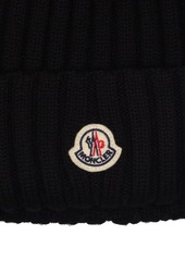 Moncler Logo Tricot Wool Beanie
