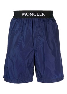 Moncler logo-waistband swim shorts