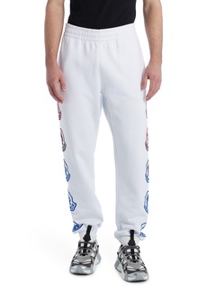 Moncler Ombre Logo Cotton Joggers in White at Nordstrom