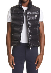 Moncler Tib Lacquered Down Vest in Black at Nordstrom