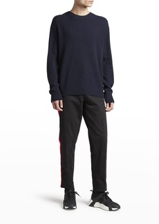 Moncler Men's Ribbed Cashmere-Wool Sweater
