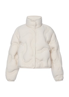 Moncler - Beryl Embroidered Nylon Down Jacket - White - 1 - Moda Operandi