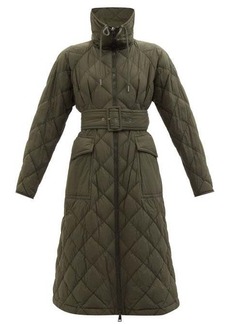 Moncler - Caprier Hooded Quilted Down Coat - Womens - Khaki