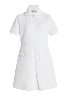 Moncler - Cotton-Blend Dress - White - M - Moda Operandi