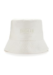Moncler - Embroidered Nylon Bucket Hat - Purple - M - Moda Operandi