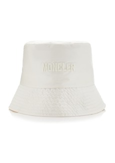 Moncler - Embroidered Nylon Bucket Hat - White - M - Moda Operandi