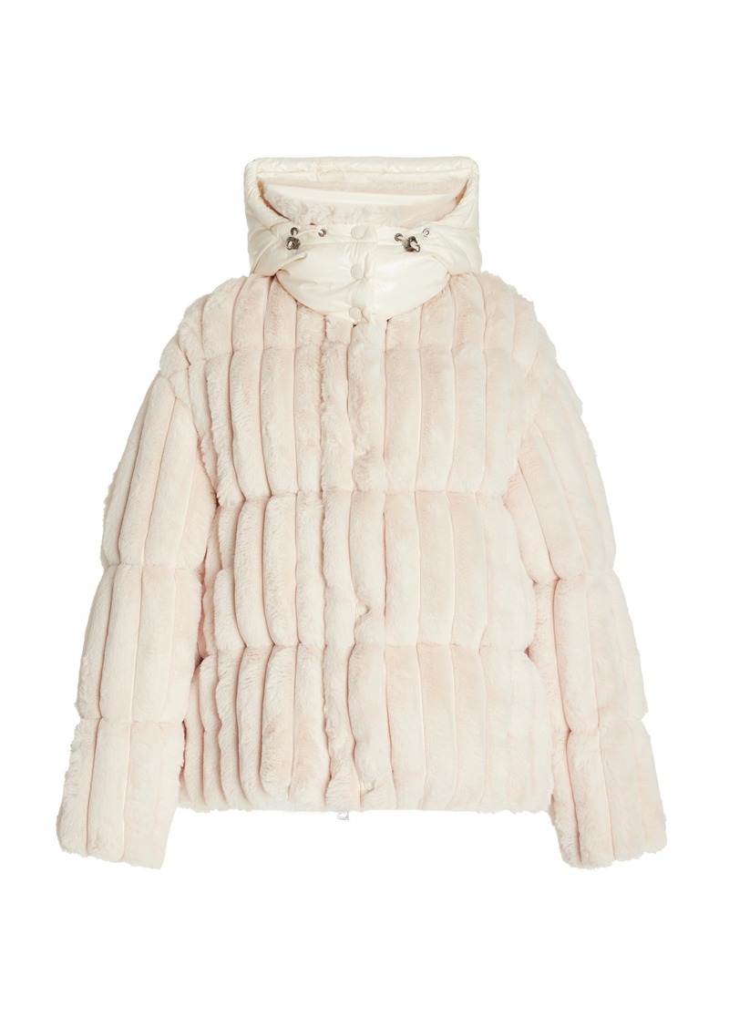 Moncler - Fare Quilted Faux Fur Jacket - White - 2 - Moda Operandi