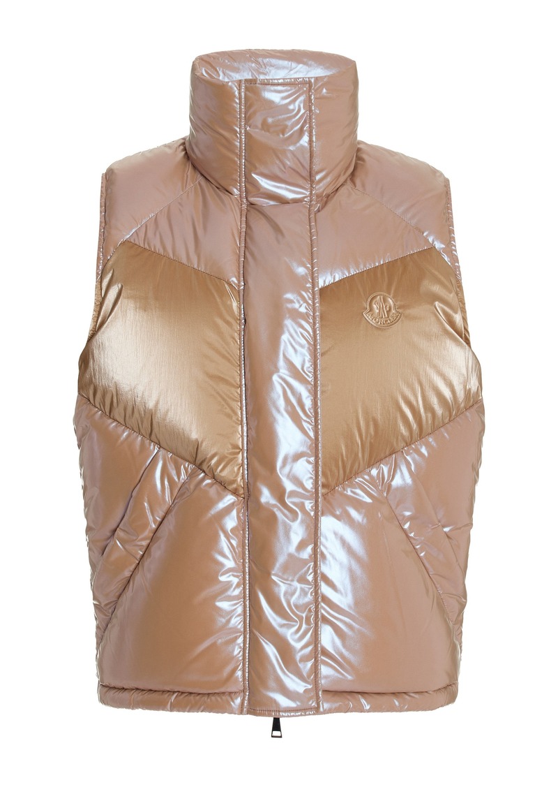 Moncler - Faucille Iridescent Down Vest - Metallic - 2 - Moda Operandi