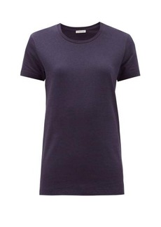 Moncler - Logo-appliqué Cotton-jersey T-shirt - Womens - Navy
