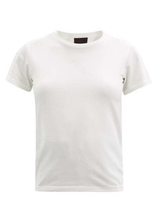 Moncler - Logo-tab Cotton-jersey T-shirt - Womens - White