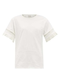 Moncler - Logo-trimmed Cotton-jersey T-shirt - Womens - White