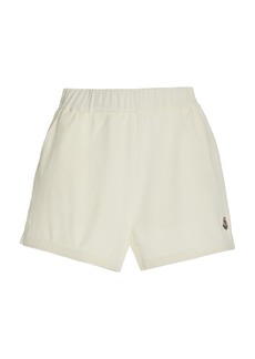 Moncler - Oversized Cotton-Blend Sweat Shorts - White - M - Moda Operandi