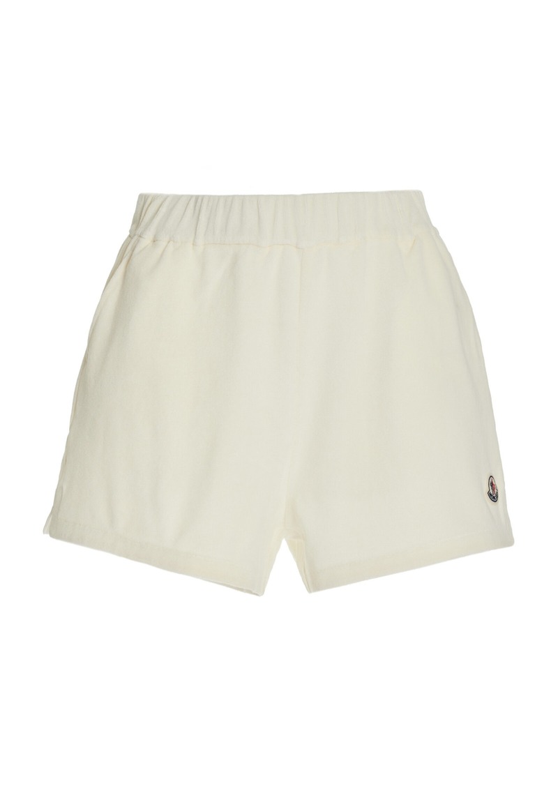 Moncler - Oversized Cotton-Blend Sweat Shorts - White - L - Moda Operandi