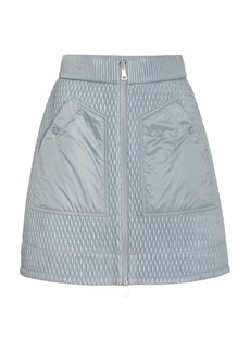 Moncler - Quilted Nylon Mini Skirt - Blue - IT 44 - Moda Operandi