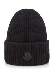 Moncler - Ribbed-Knit Beanie - Black - OS - Moda Operandi