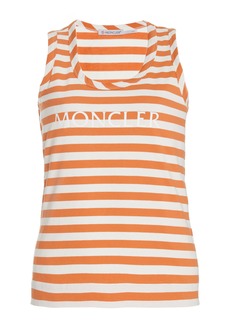 Moncler - Striped Cotton-Jersey Tank Top - Multi - M - Moda Operandi