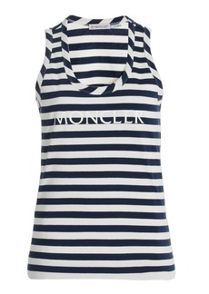 Moncler - Striped Cotton-Jersey Tank Top - Multi - L - Moda Operandi