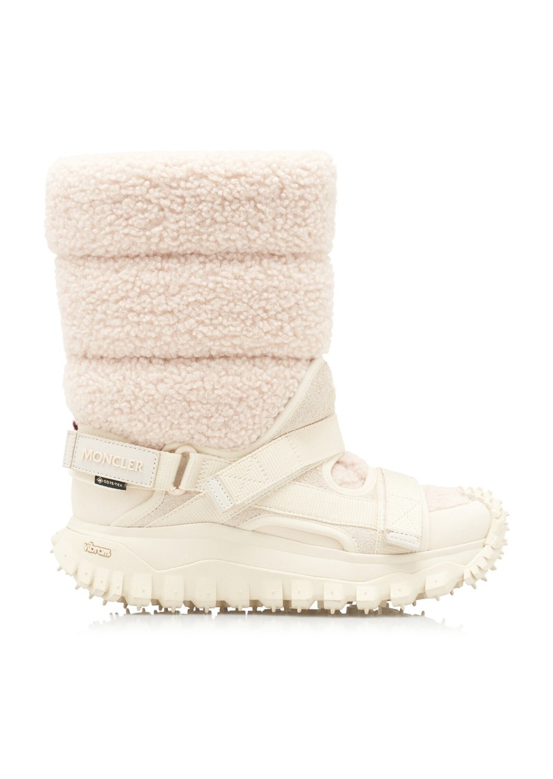 Moncler - Trailgrip Eco-Shearling Ankle Boots - Ivory - IT 37 - Moda Operandi