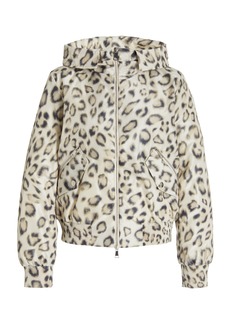 Moncler - Women's Aldib Leopard-Print Down Puffer Coat - Animal - Moda Operandi